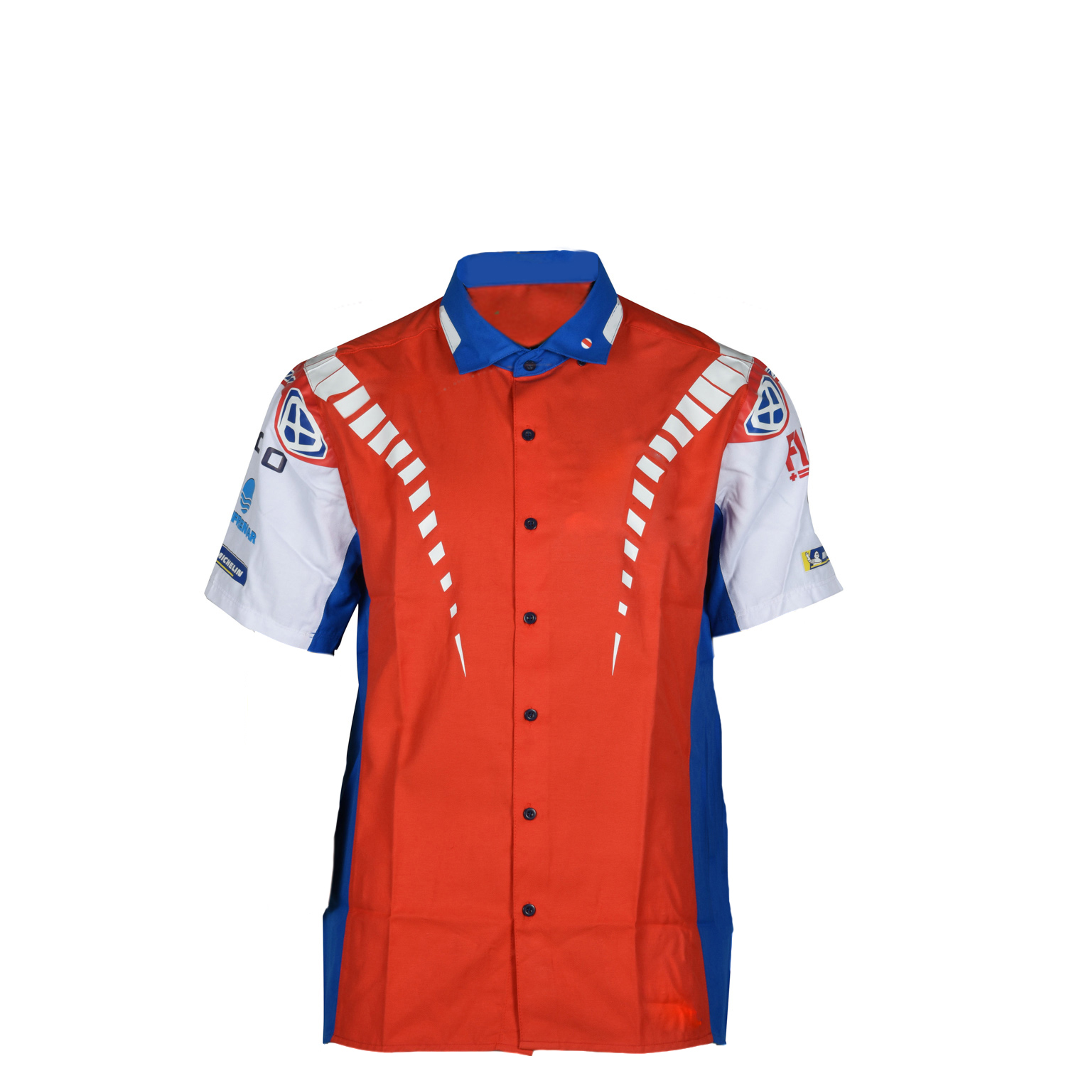 Personalised Logo Design Cotton Sports Shirt with Front Printing and Embroidery 